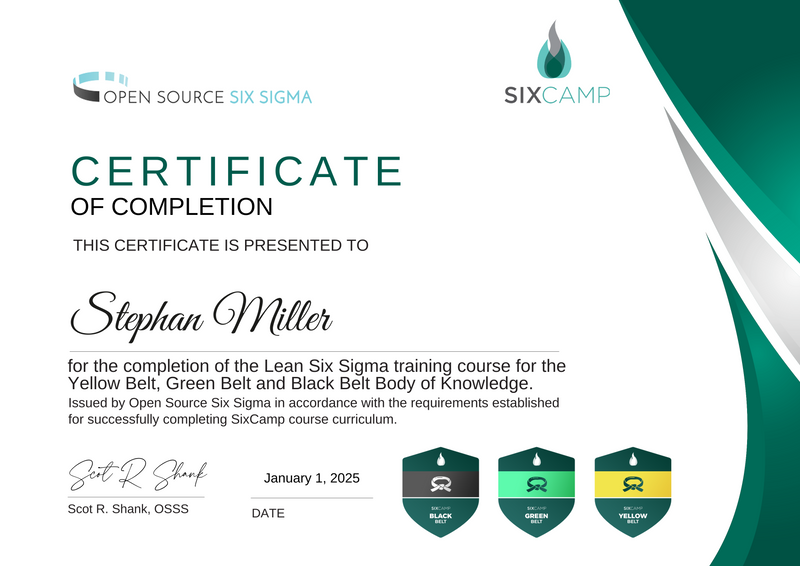 Certificate of Completion